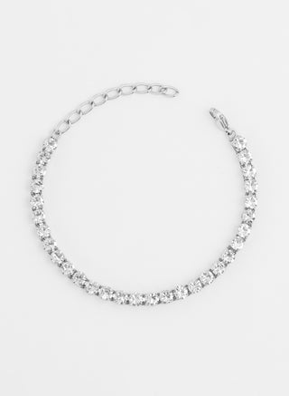 Adorné schwarzes Fußkettchen mit Zirkonia