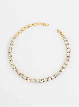 Adorné schwarzes Fußkettchen mit Zirkonia